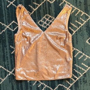 New Years Eve Ready ASOS Light Pink Sequin Top